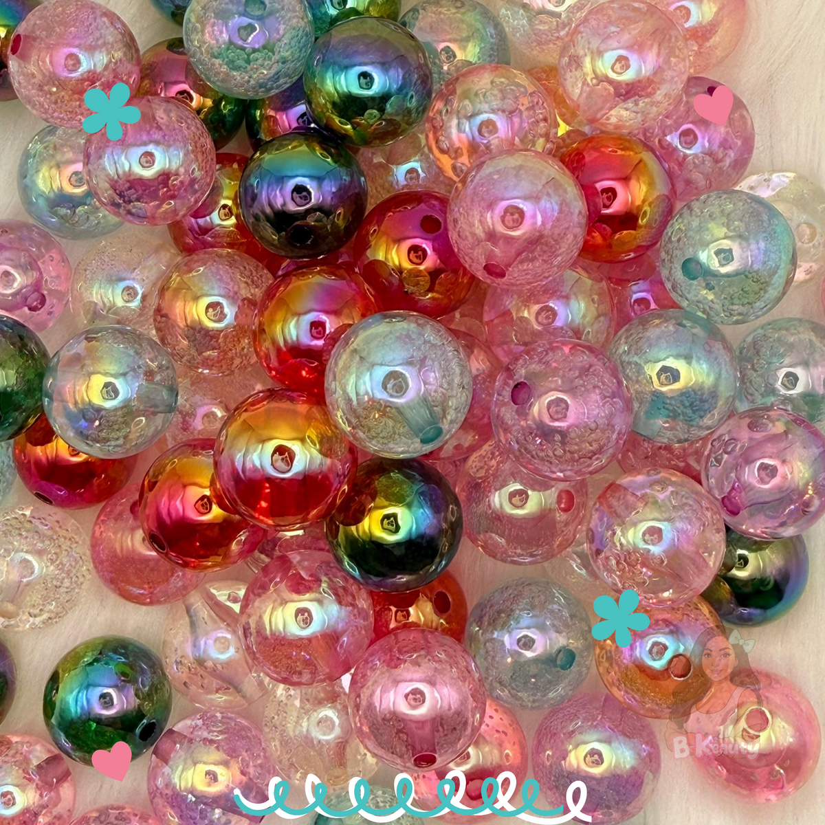 Bubble Beads UV Finish