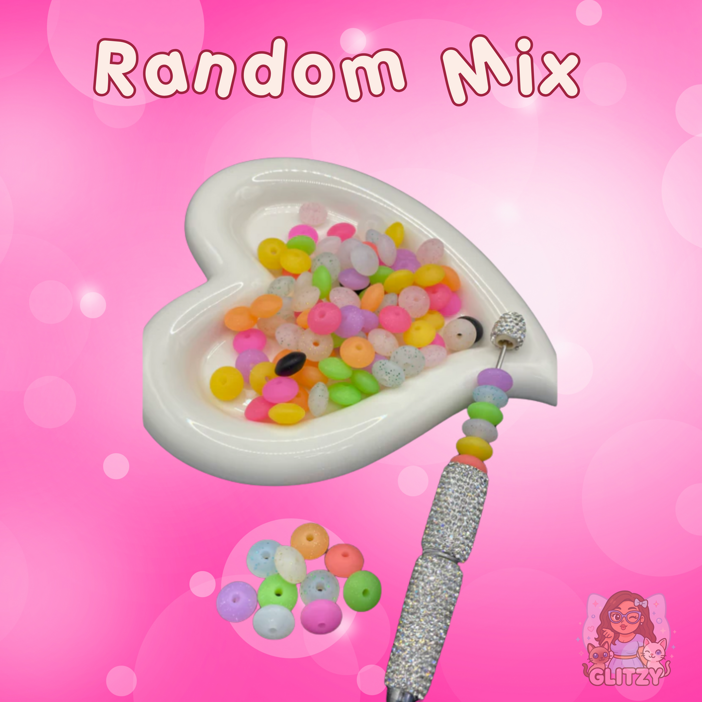 Glitzy Spacers β 12mm Mix
