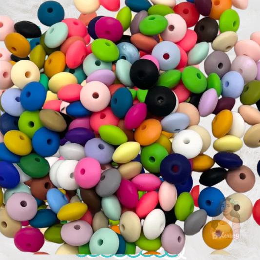 12mm Lentil Spacers Mixed 50pcs