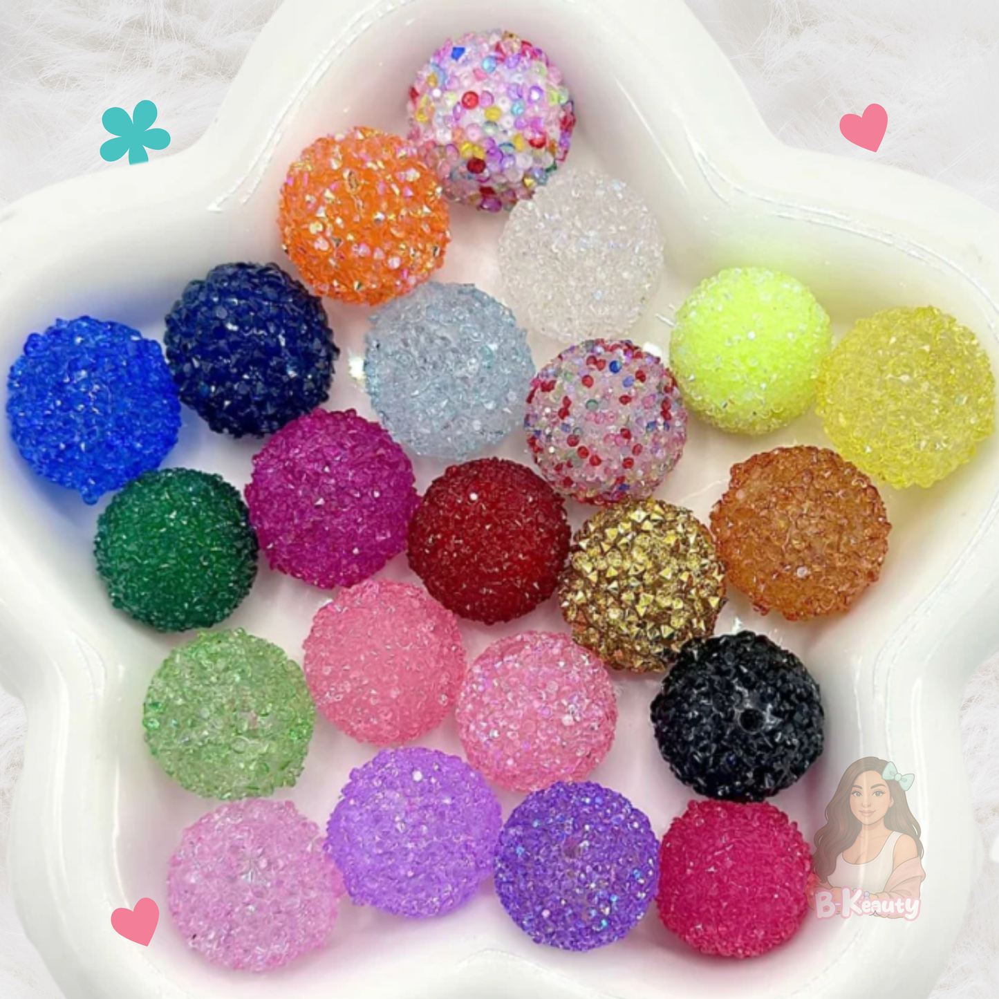 20mm Mixed Round Sugar Beads