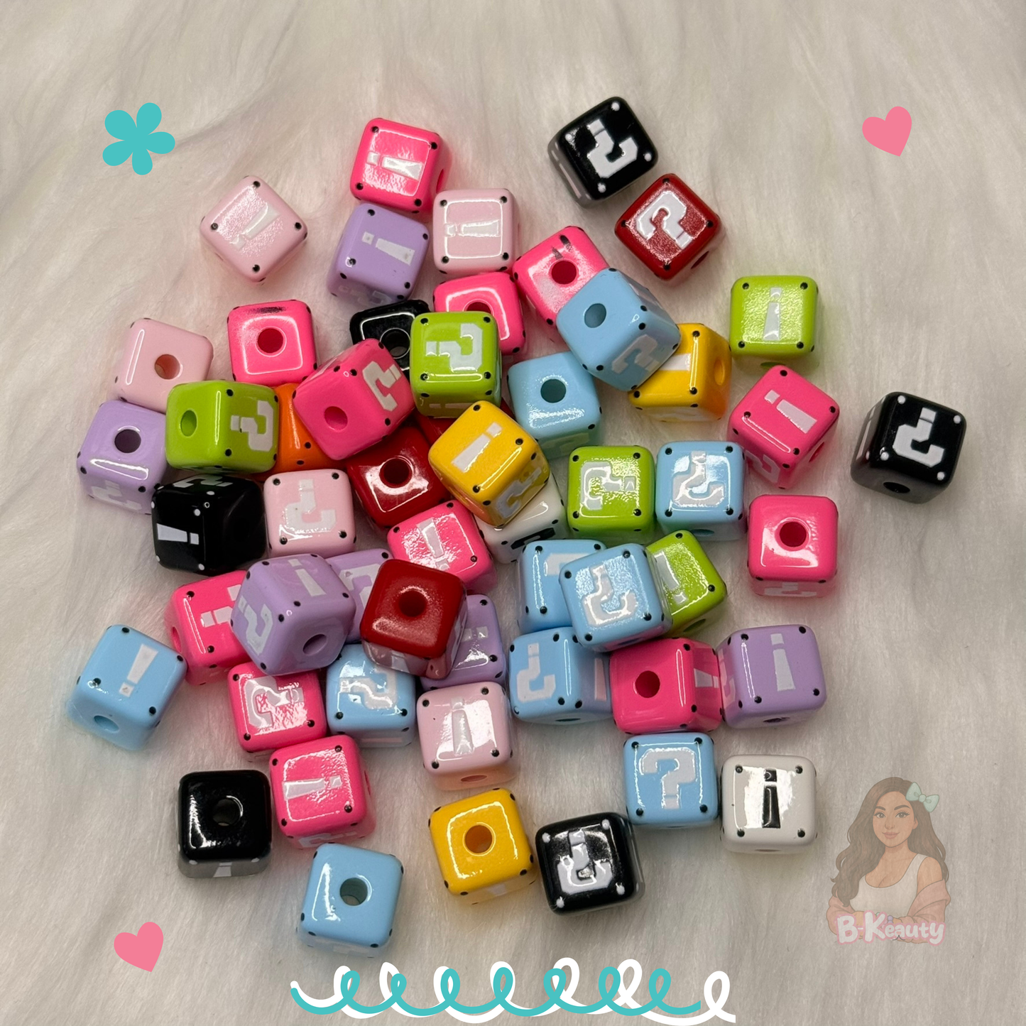 Symbol Cube Beads