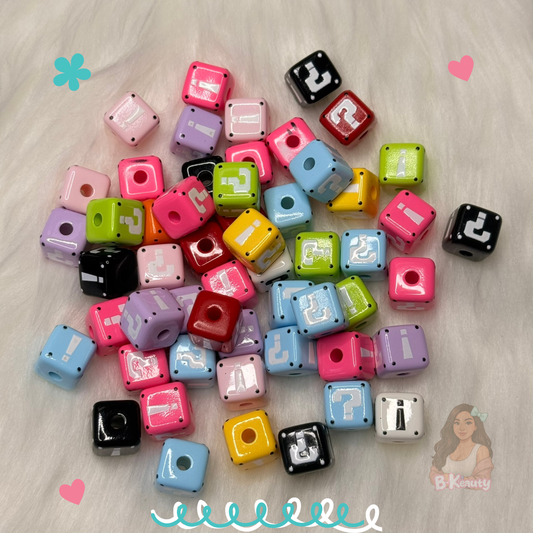 Symbol Cube Beads
