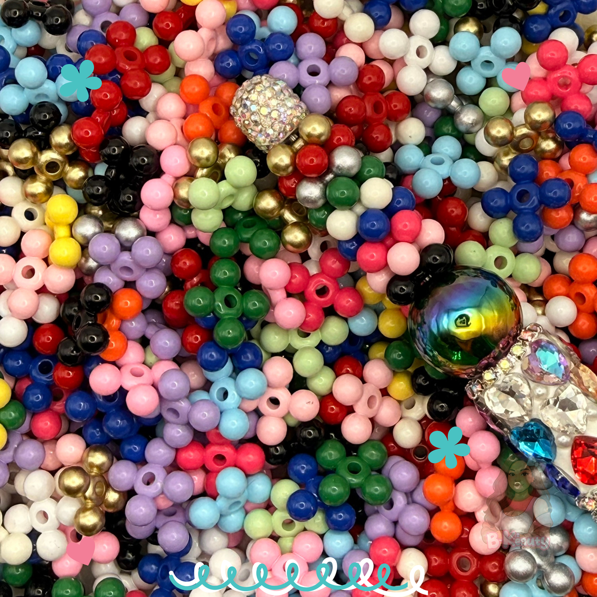 Multicolor Spinner Beads.
