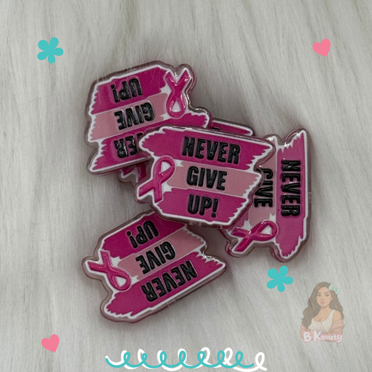 Never Give Up  Focal Bead