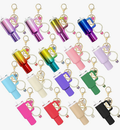 Rhinestone Bling Mini Stanley Tumbler Keychain
